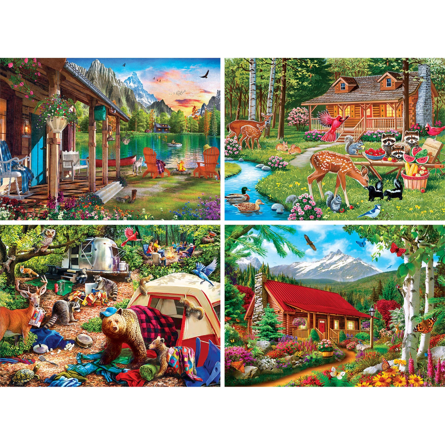 Space Savers - Great Outdoors 4 Pack 500 Piece Puzzles