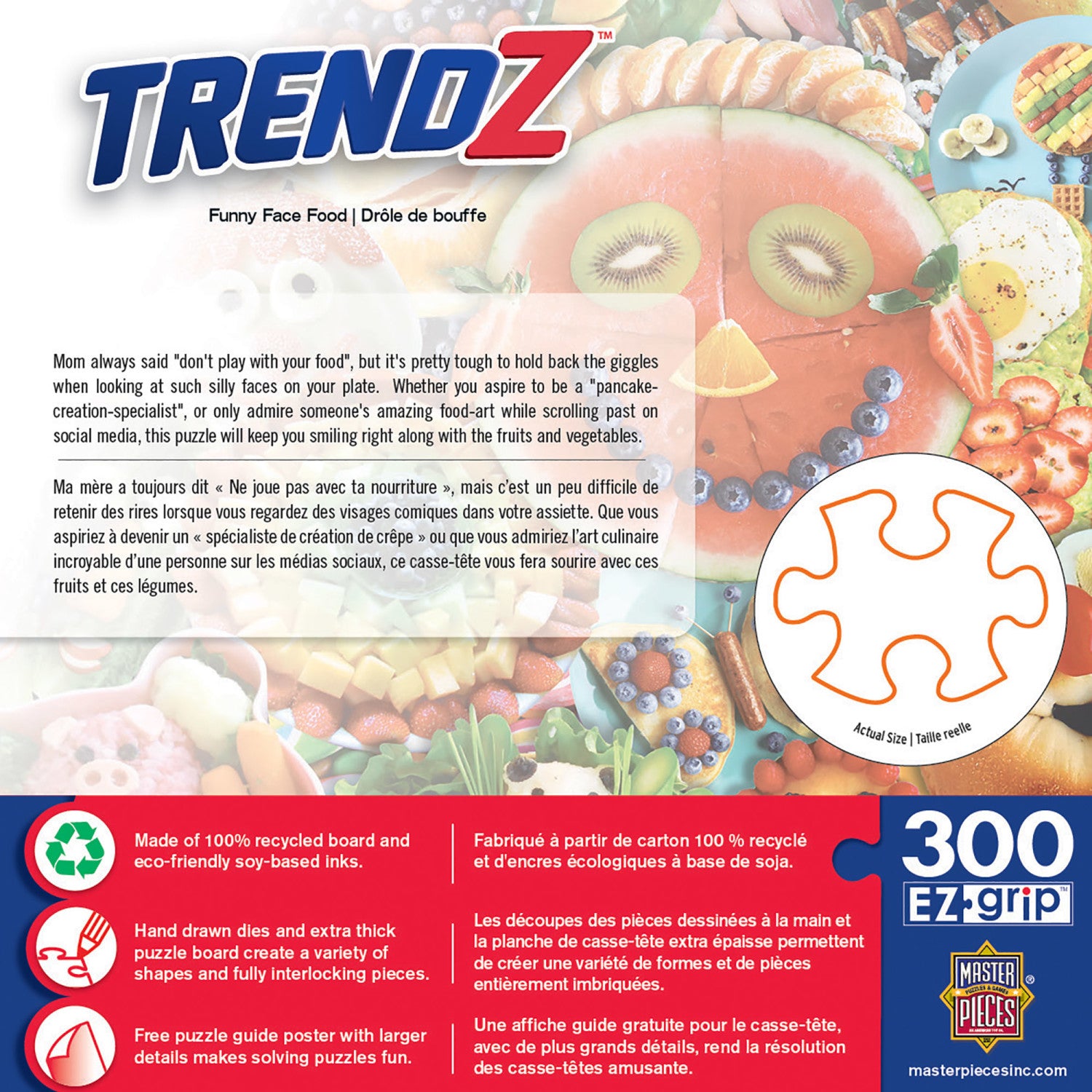 Trendz - Funny Face Food 300 Piece Puzzle