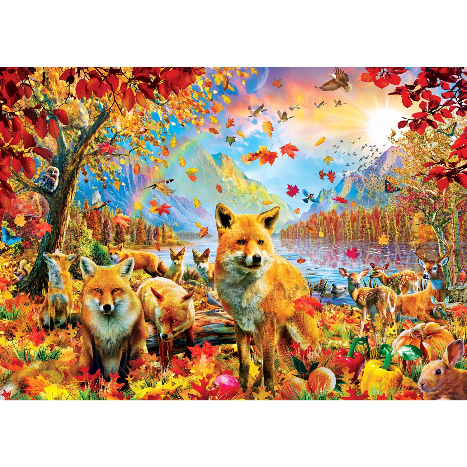 Hidden Images - Foxes and Friends 500 Piece Puzzle