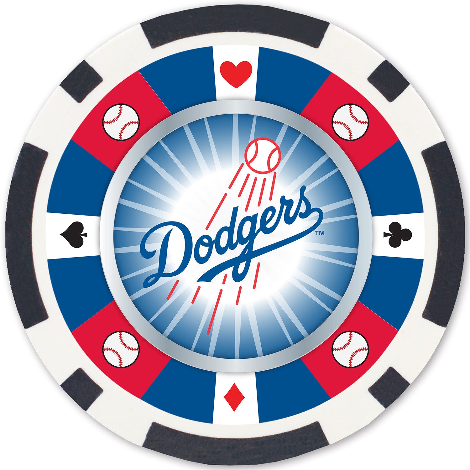 Los Angeles Dodgers 100 Piece Poker Chips