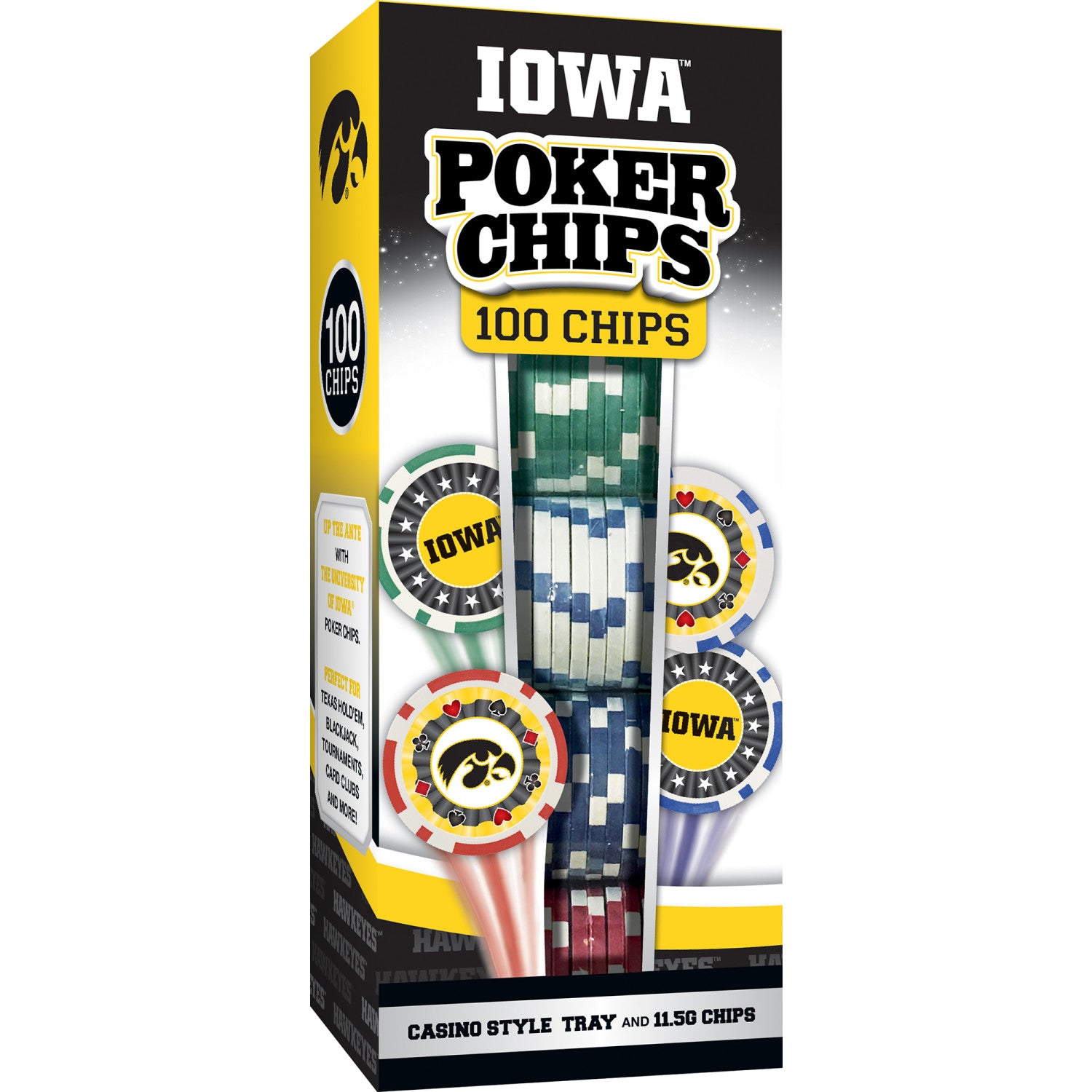 Iowa Hawkeyes 100 Piece Poker Chips