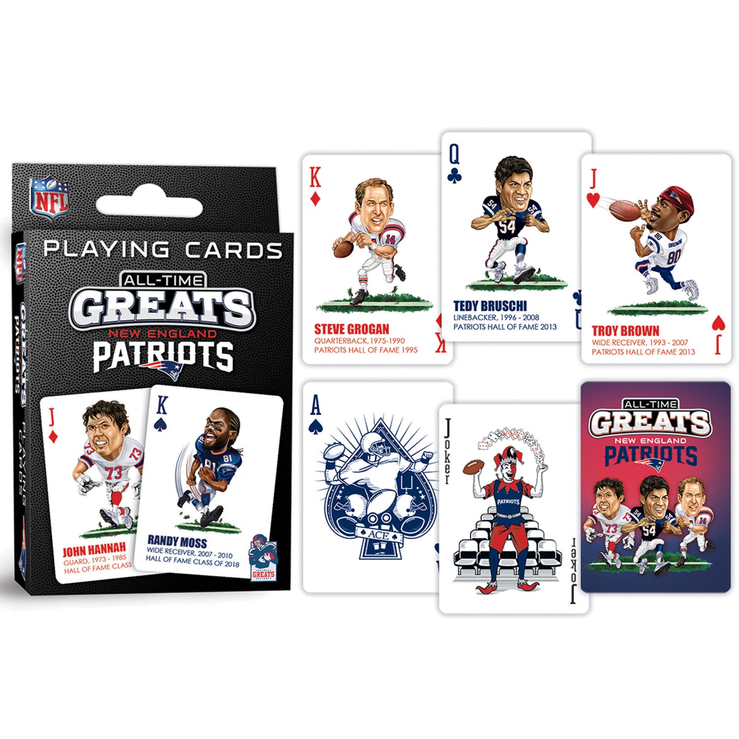 New England Patriots All-Time Greats Playing Cards