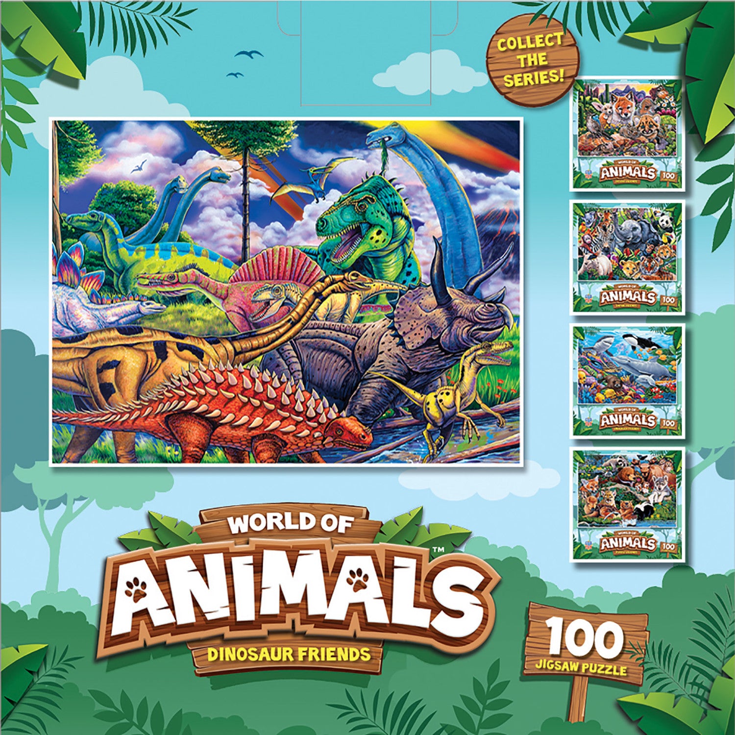 World of Animals - Dinosaur Friends 100 Piece Jigsaw Puzzle