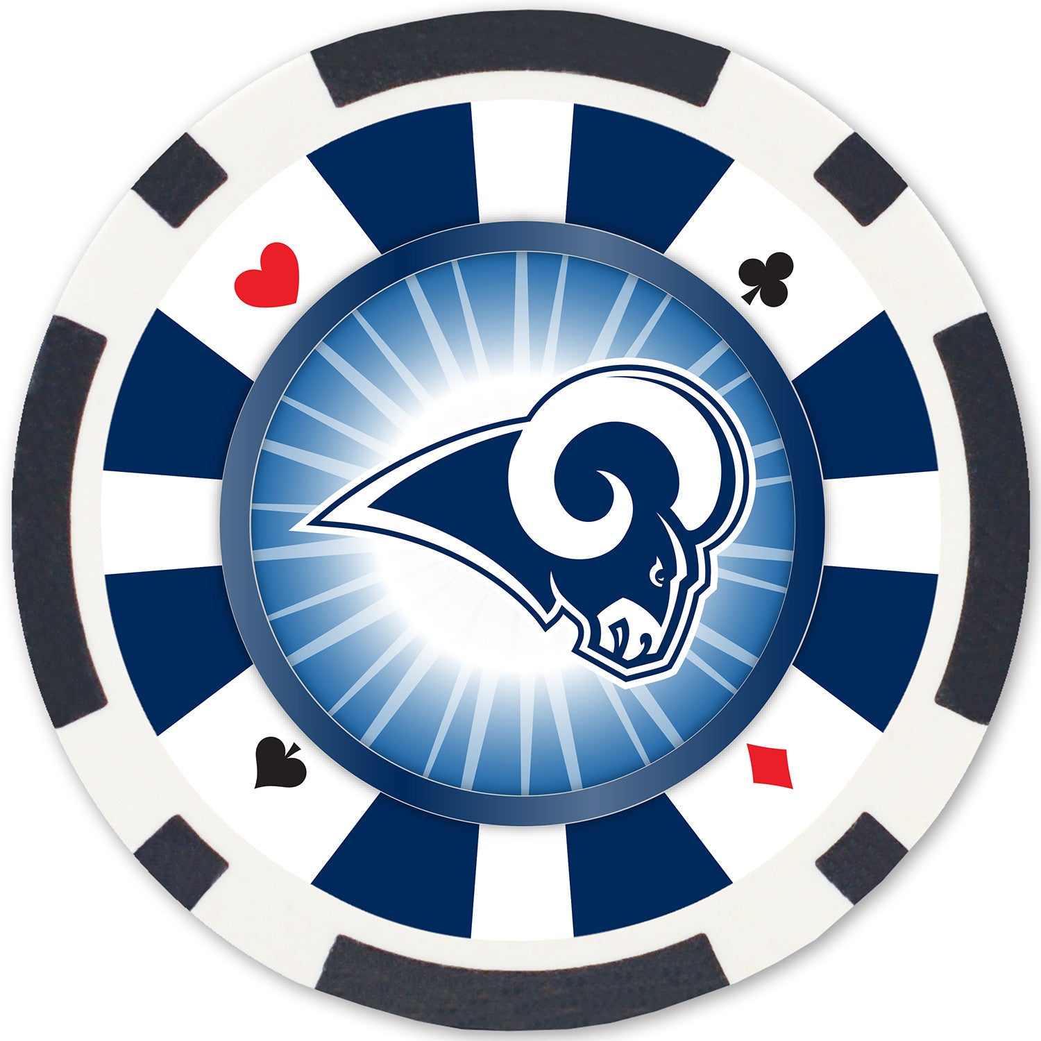 Los Angeles Rams NFL Poker Chips 100pc