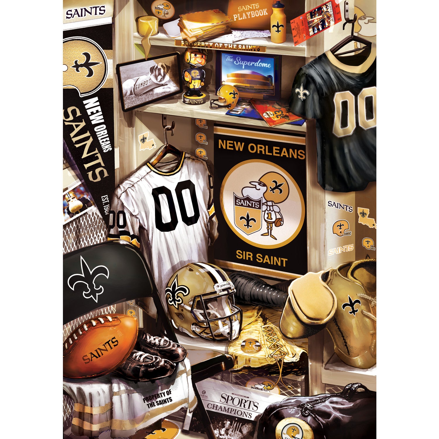 New Orleans Saints NFL Locker Room 500pc Puzzle