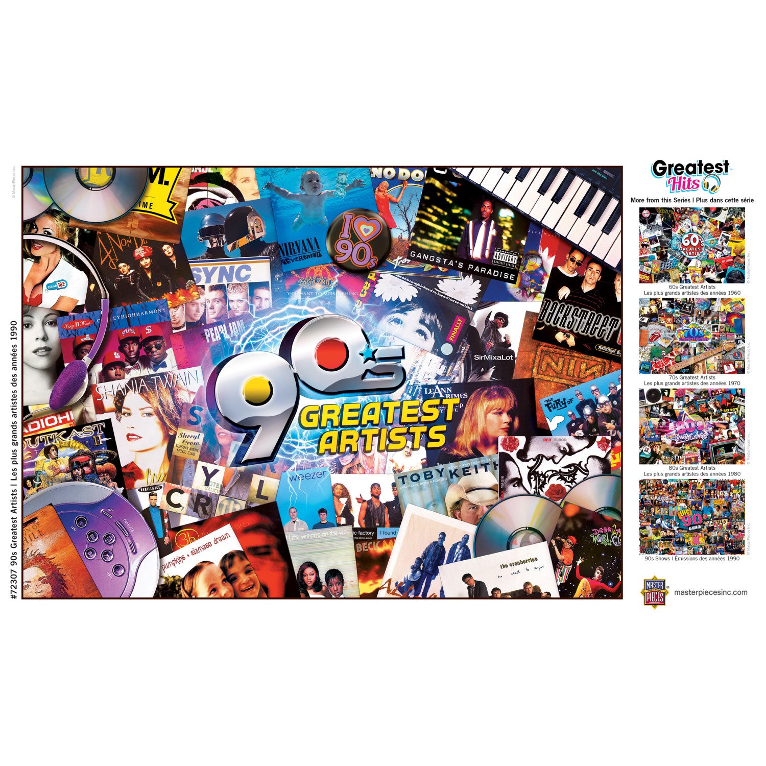 Greatest Hits - 90's Artists 1000 Piece Jigsaw Puzzle