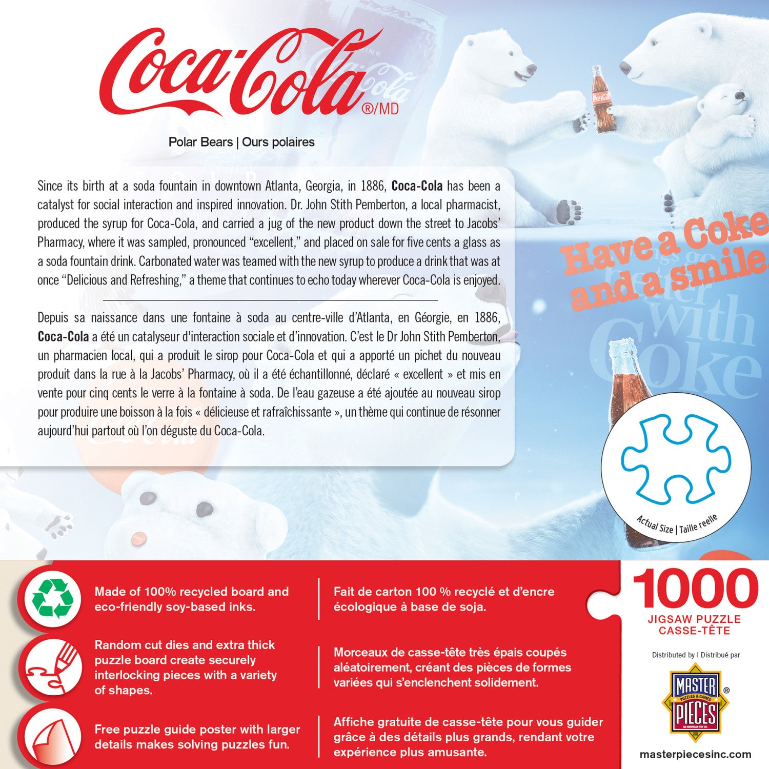 Coca-Cola Polar Bears 1000 Piece Puzzle