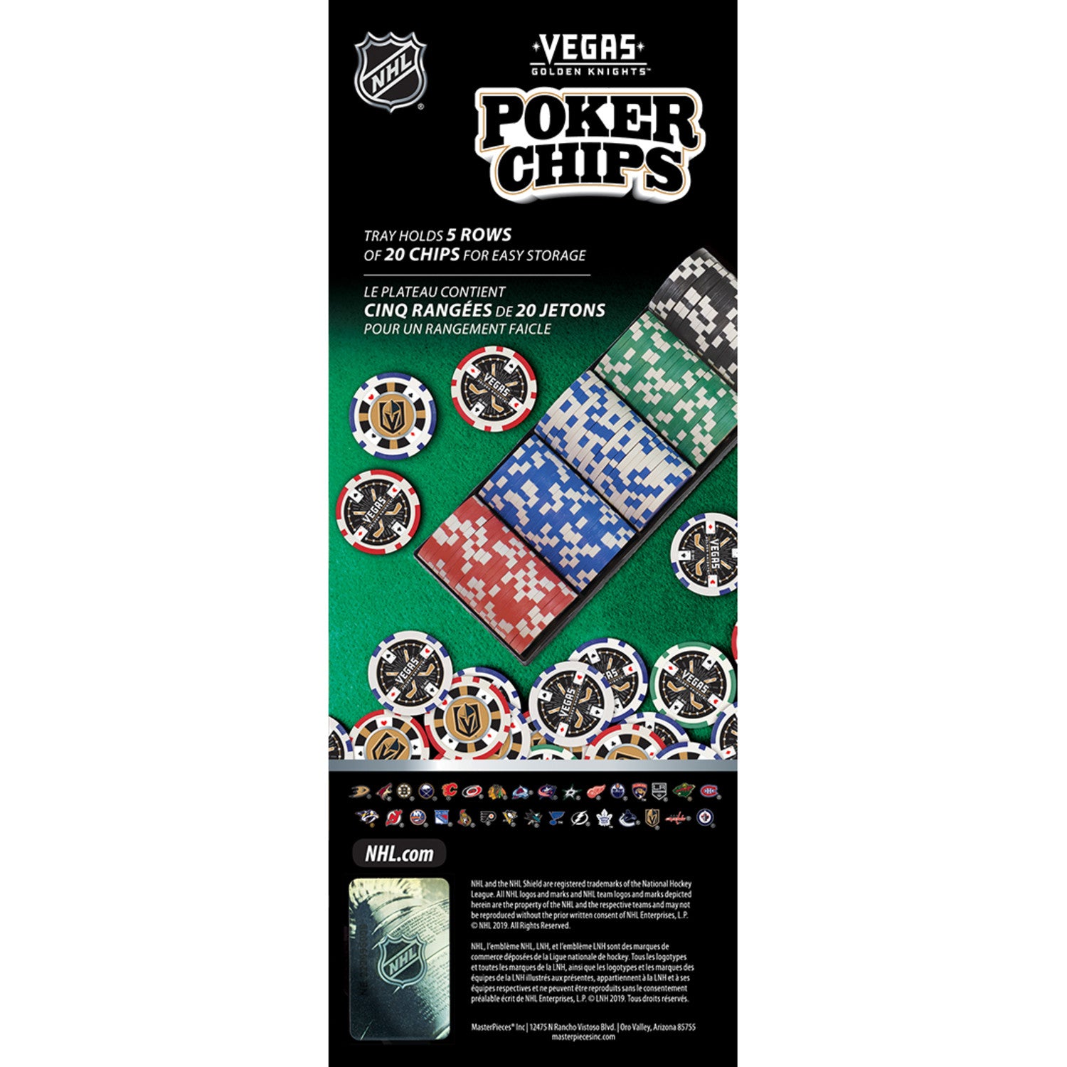 Las Vegas Golden Knights Casino Style 100 Piece Poker Set