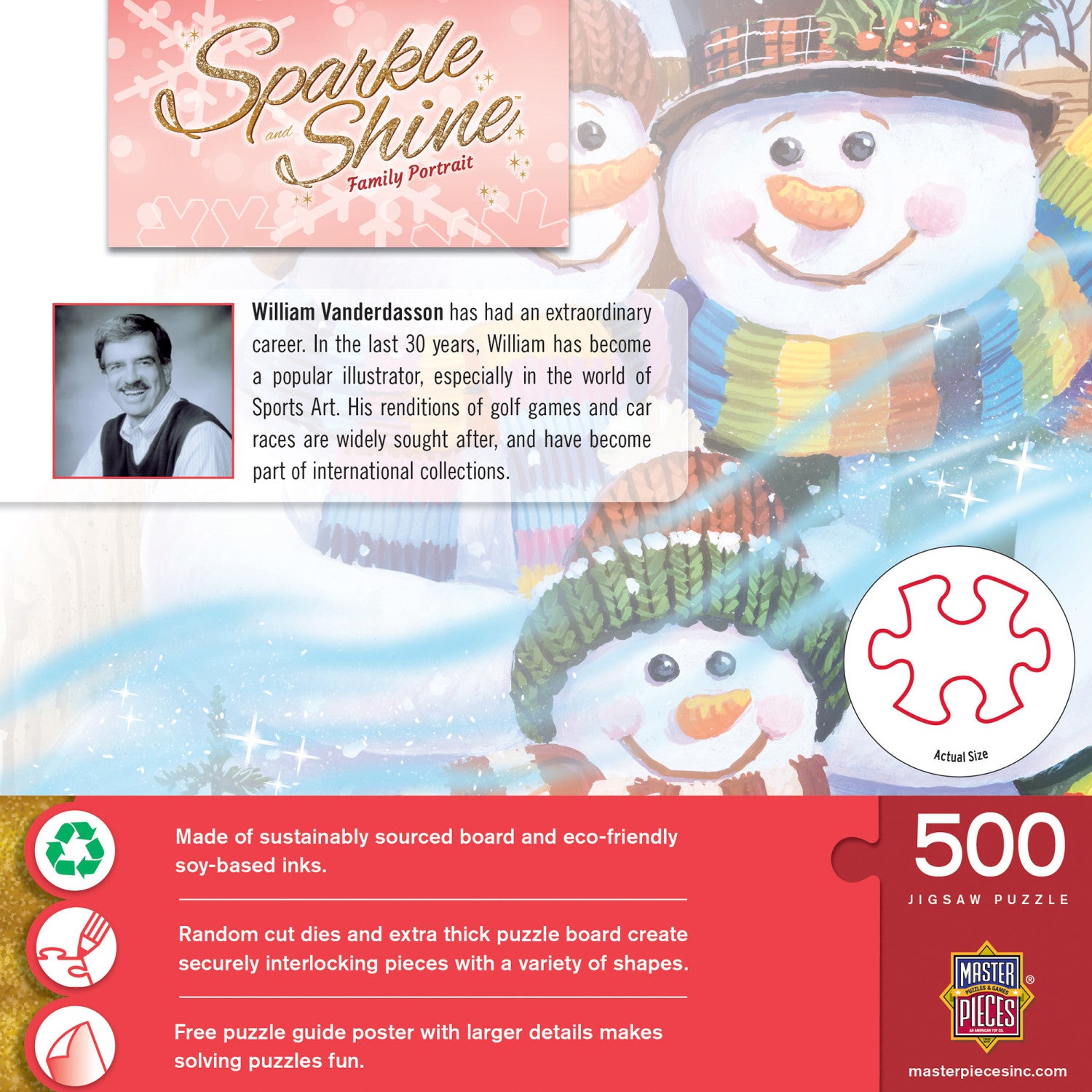 Sparkle & Shine - Family Portrait 500 Piece Glitter Puzzle
