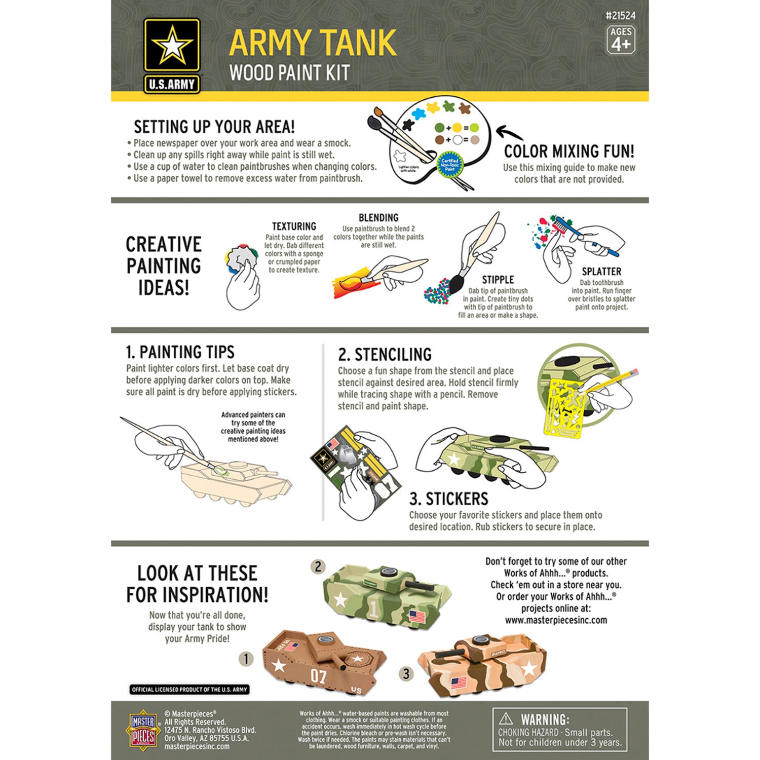U.S. Army - Tank Wood Paint Kit