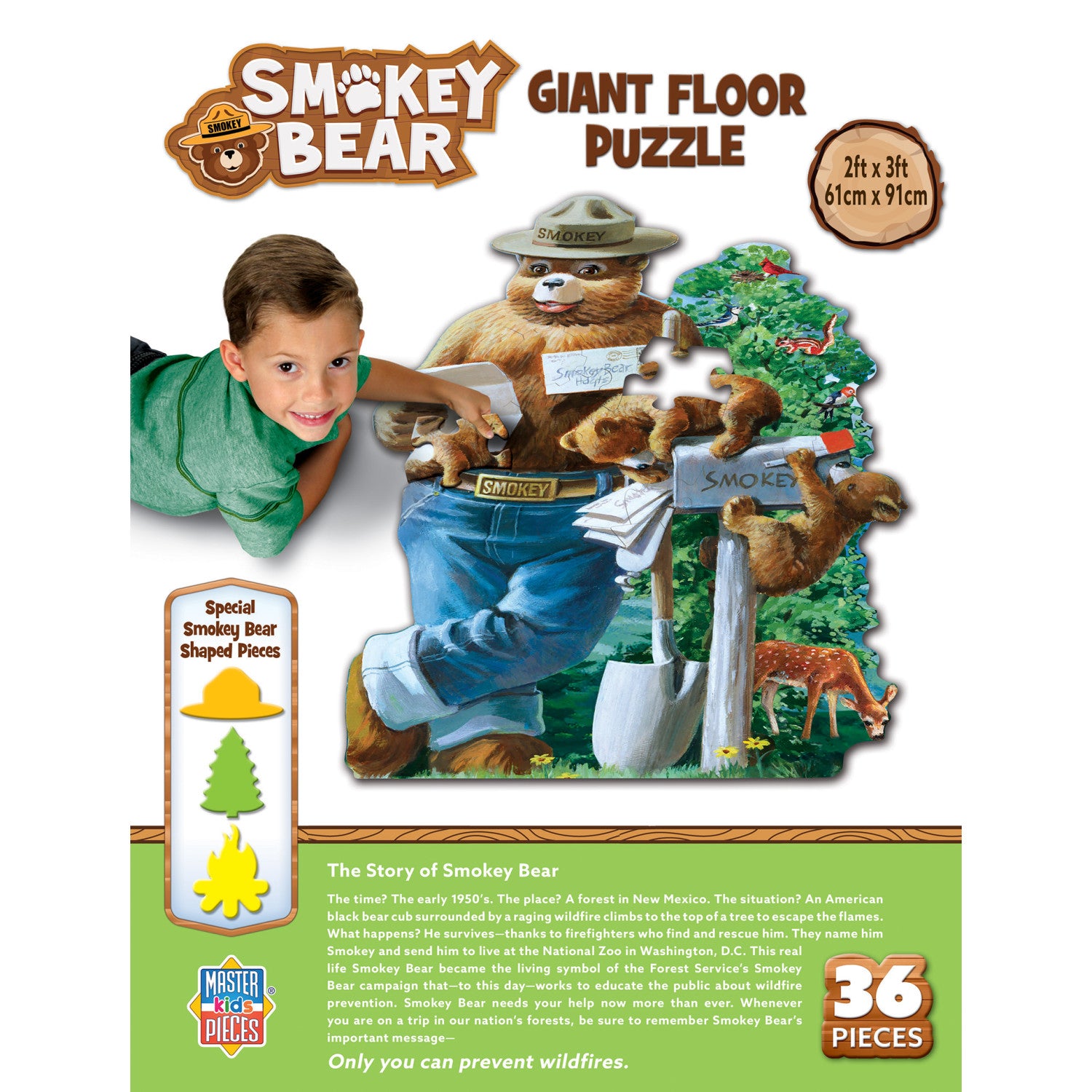 Smokey Bear 36 Piece Floor Jigsaw Puzzle