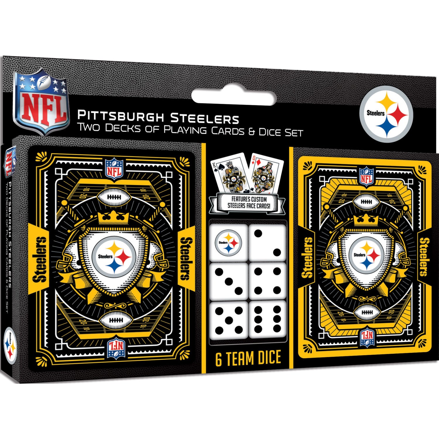 Pittsburgh Steelers - 2-Pack Playing Cards & Dice Set