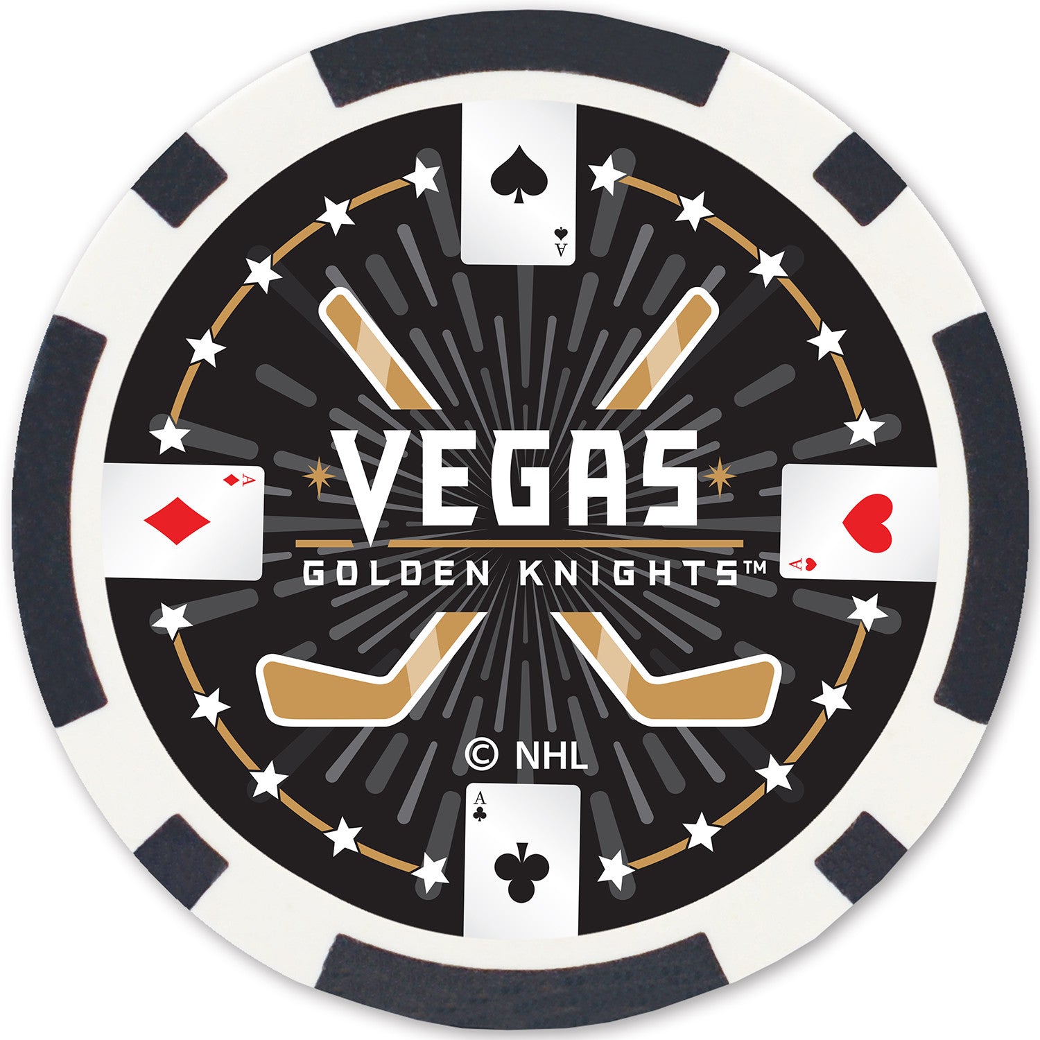 Las Vegas Golden Knights Casino Style 100 Piece Poker Set