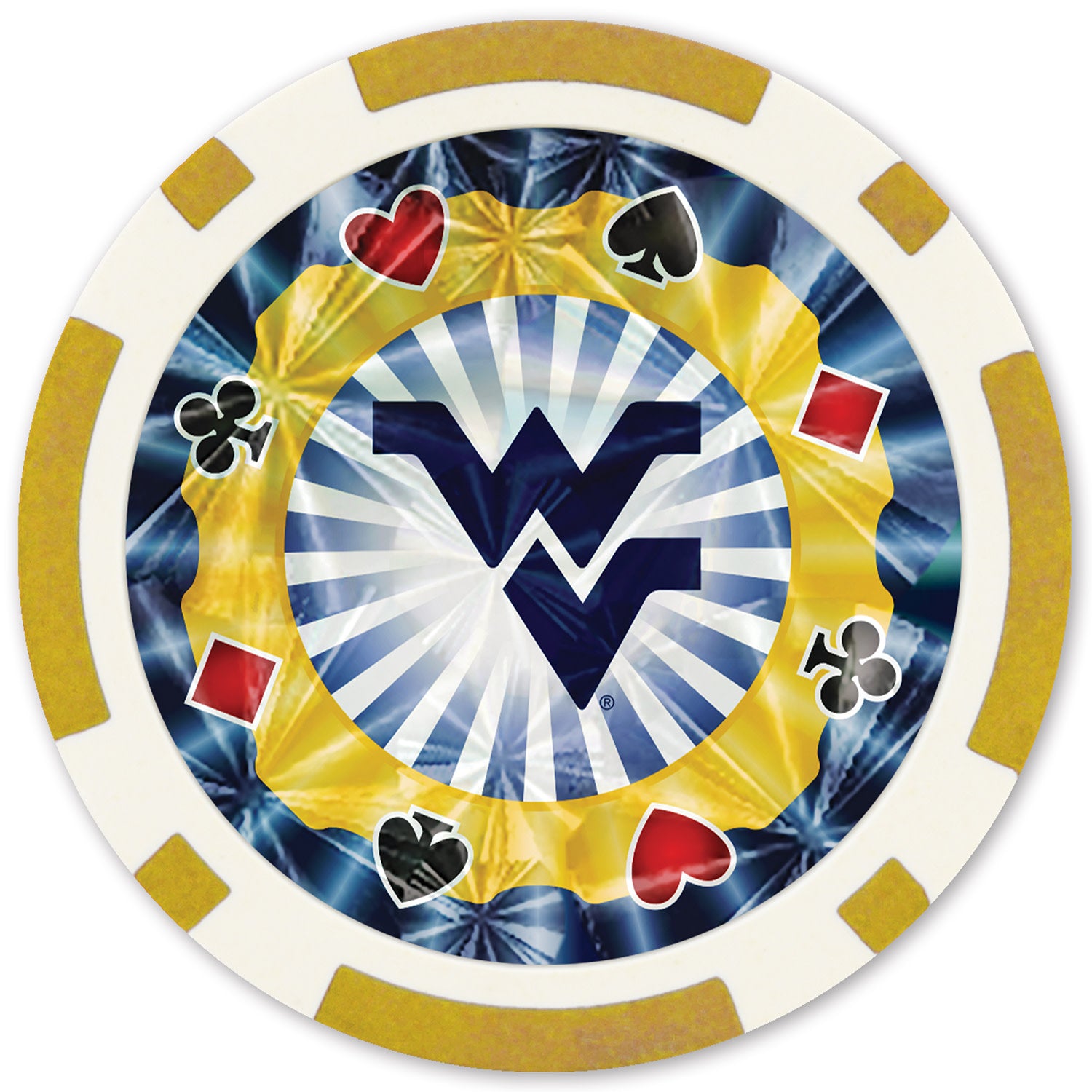 West Virginia Mountaineers NCAA Poker Chips 20pc