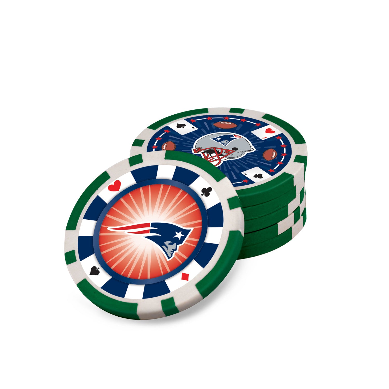 New England Patriots Casino Style 300 Piece Poker Set