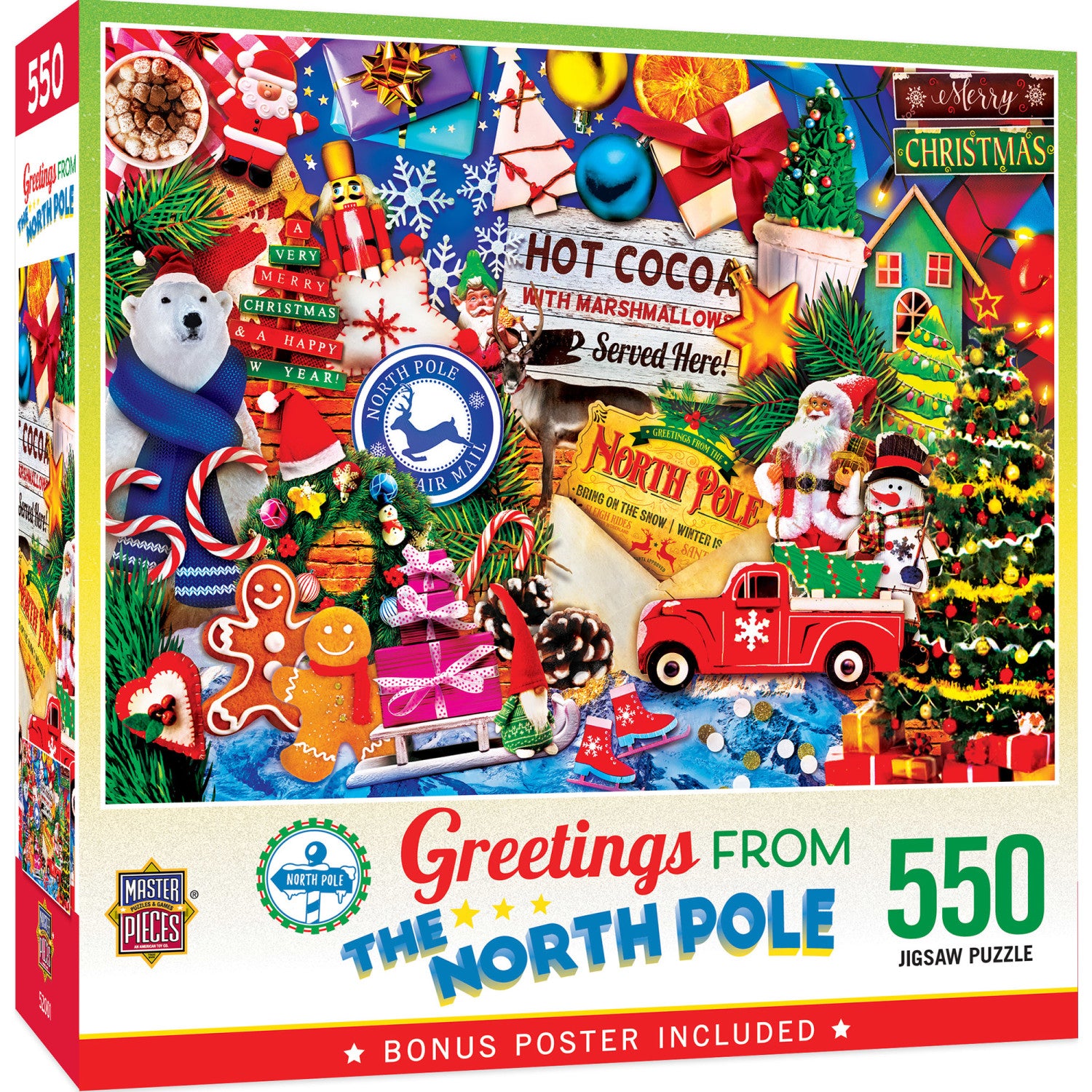 Greetings From - North Pole 550 Piece Puzzle