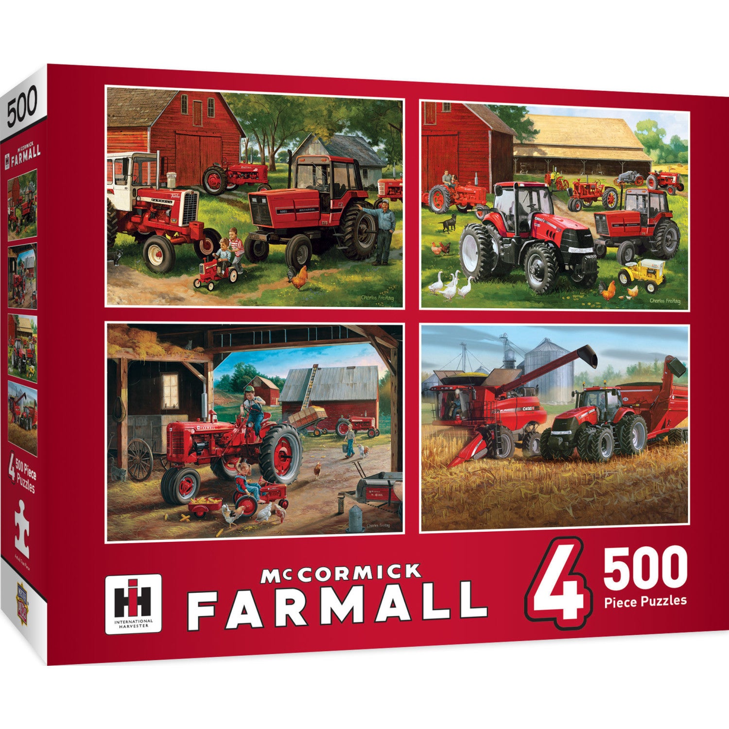 Farmall 4-Pack 500 Piece Jigsaw Puzzles
