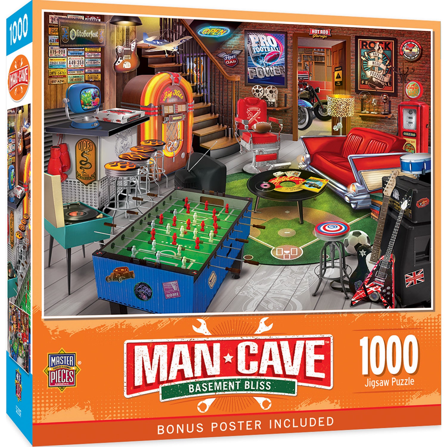 Man Cave - Basement Bliss 1000 Piece Jigsaw Puzzle