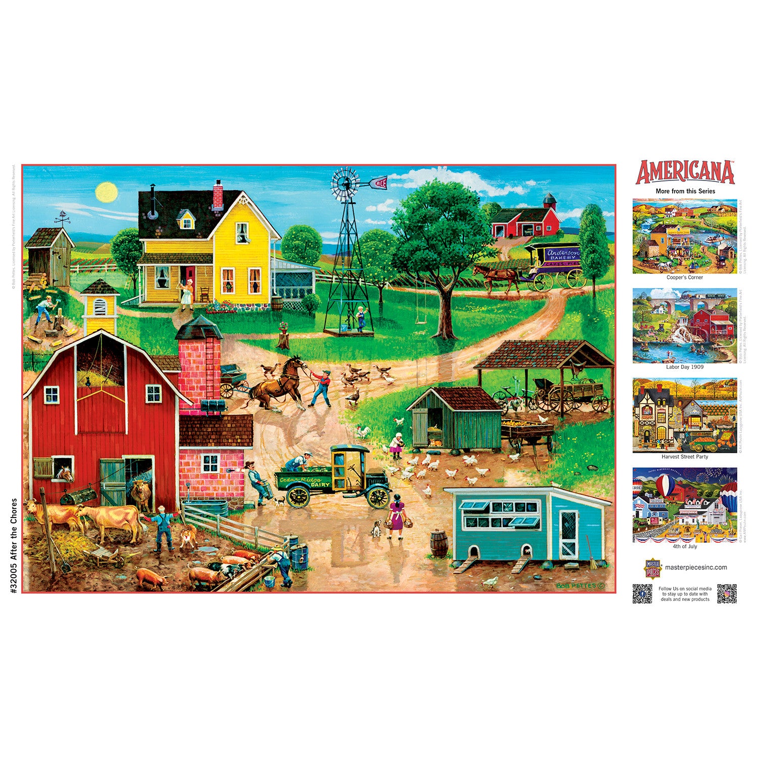 Americana - After the Chores 500 Piece EZ Grip Jigsaw Puzzle