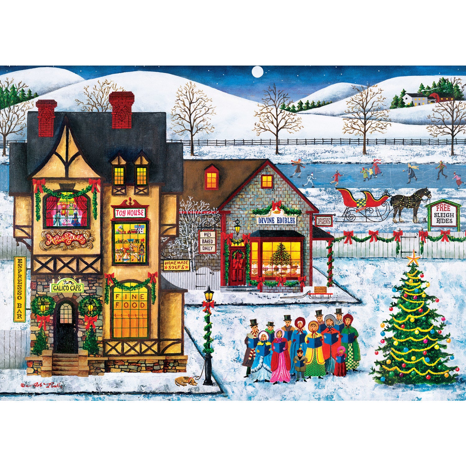 Holiday - Main Street Carolers 1000 Piece Puzzle