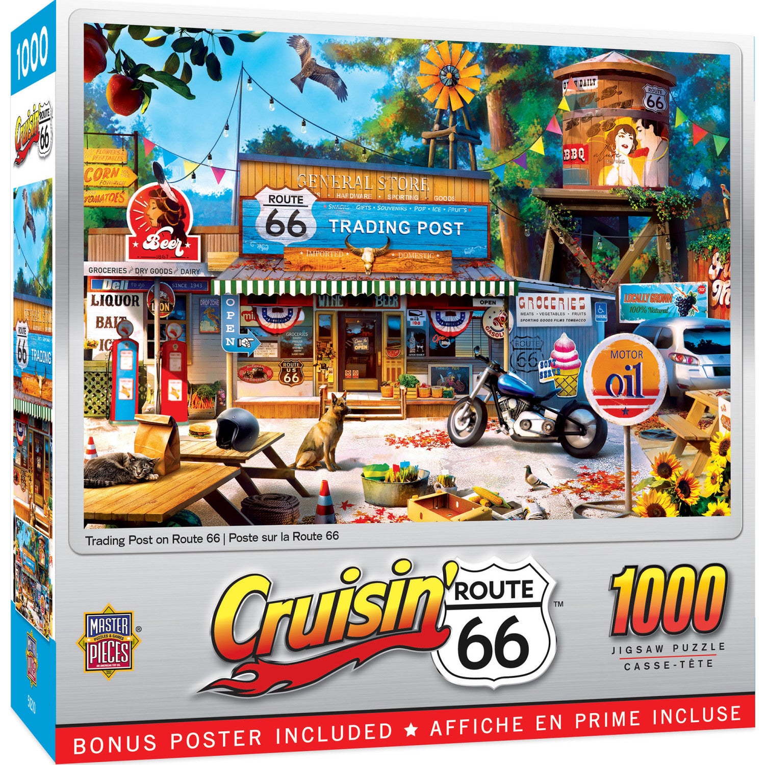 Cruisin' Route 66 - Trading Post on Route 66 1000 Piece Puzzle