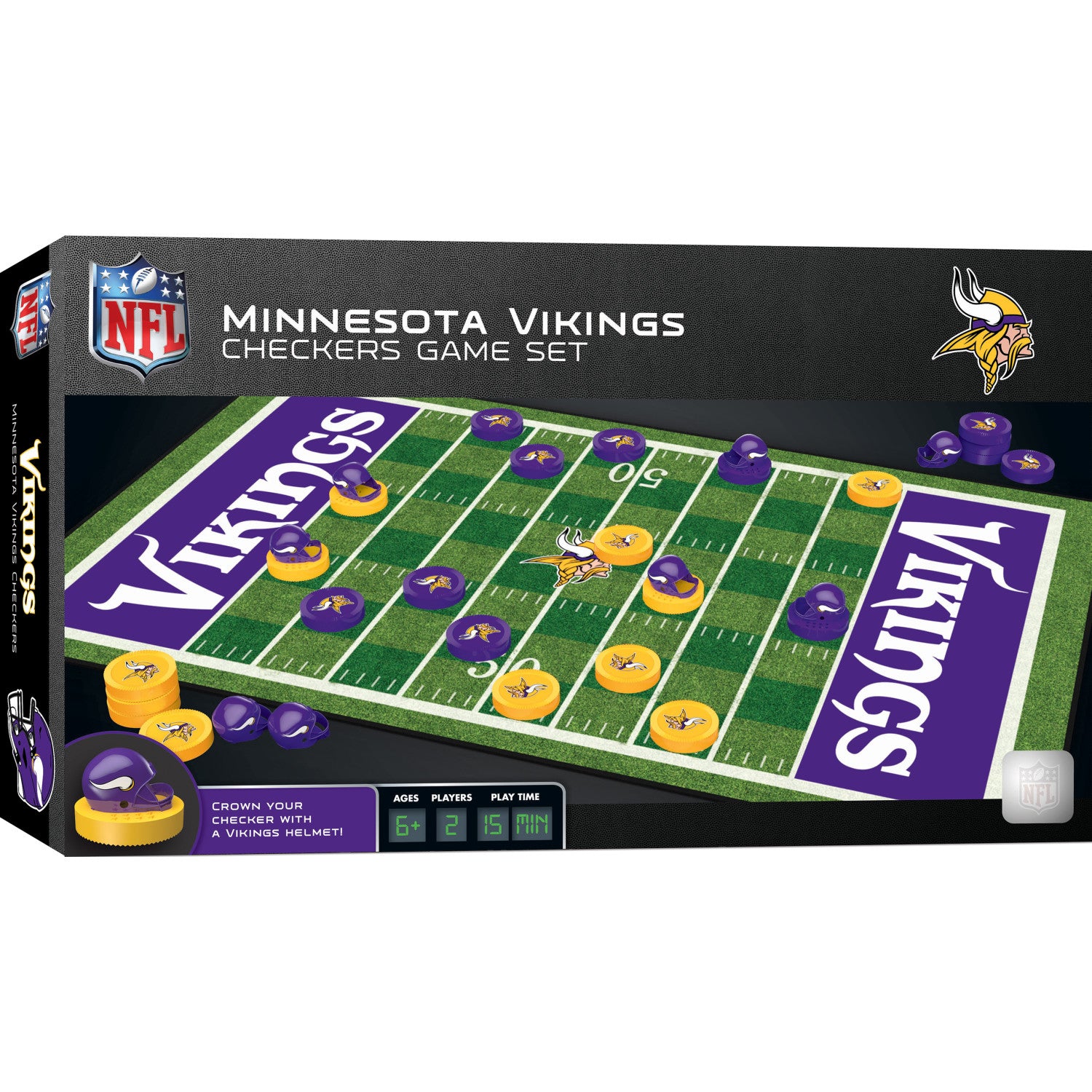 Minnesota Vikings Checkers Board Game