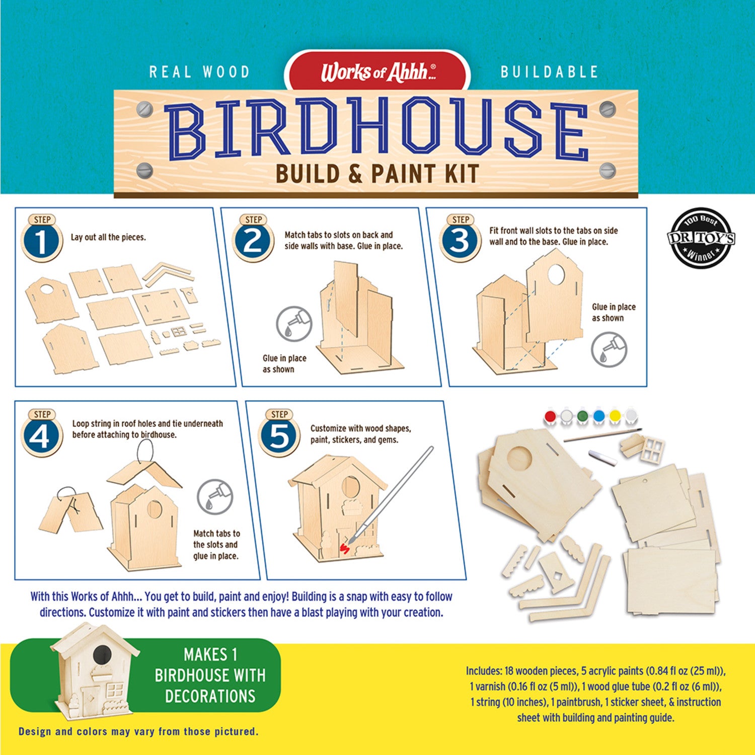 Birdhouse Build & Paint Kit