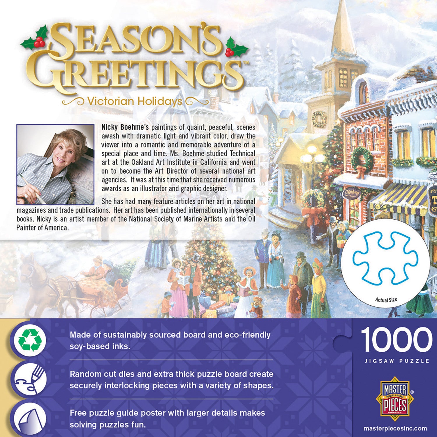 Season's Greetings - Victorian Holidays 1000 Piece Jigsaw Puzzle