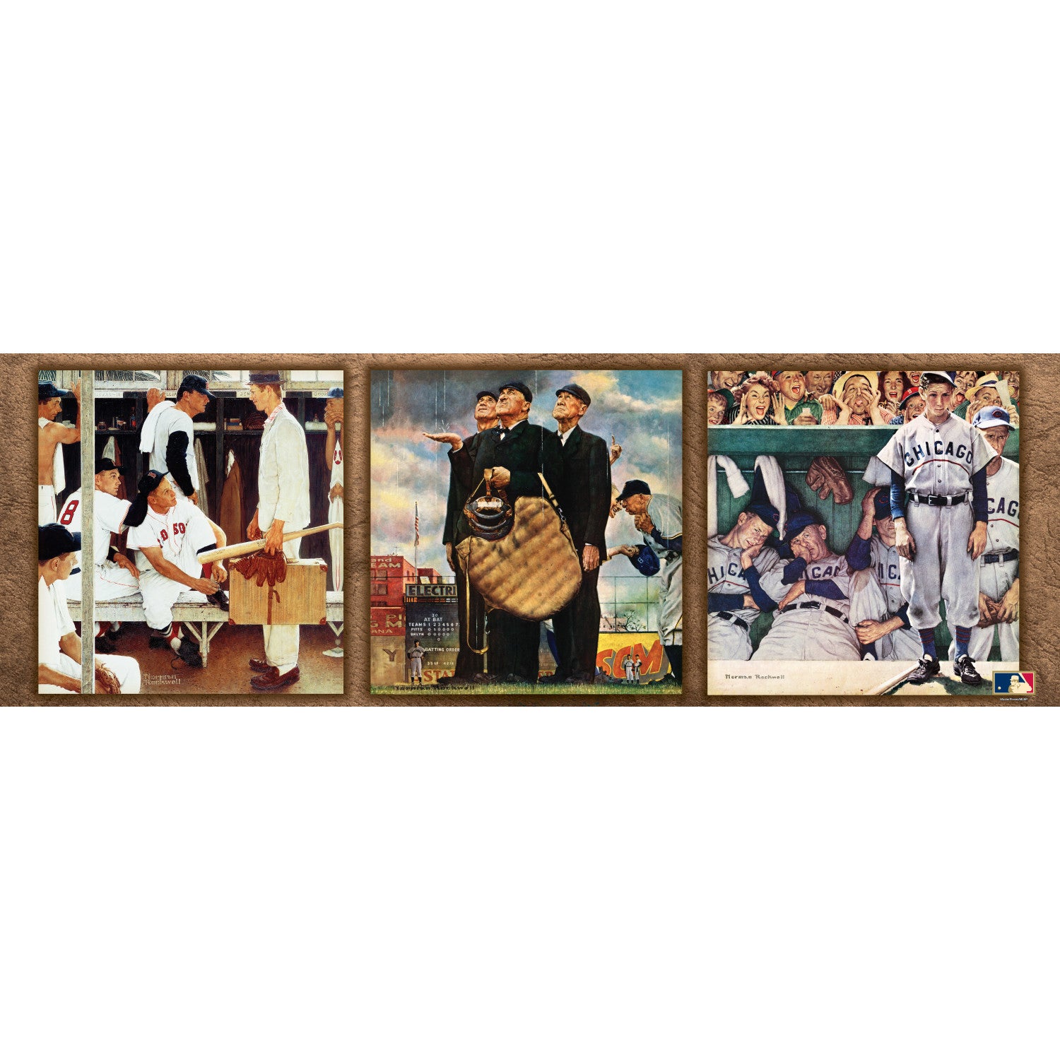 Norman Rockwell - SEP Baseball 1000pc Panoramic Puzzle
