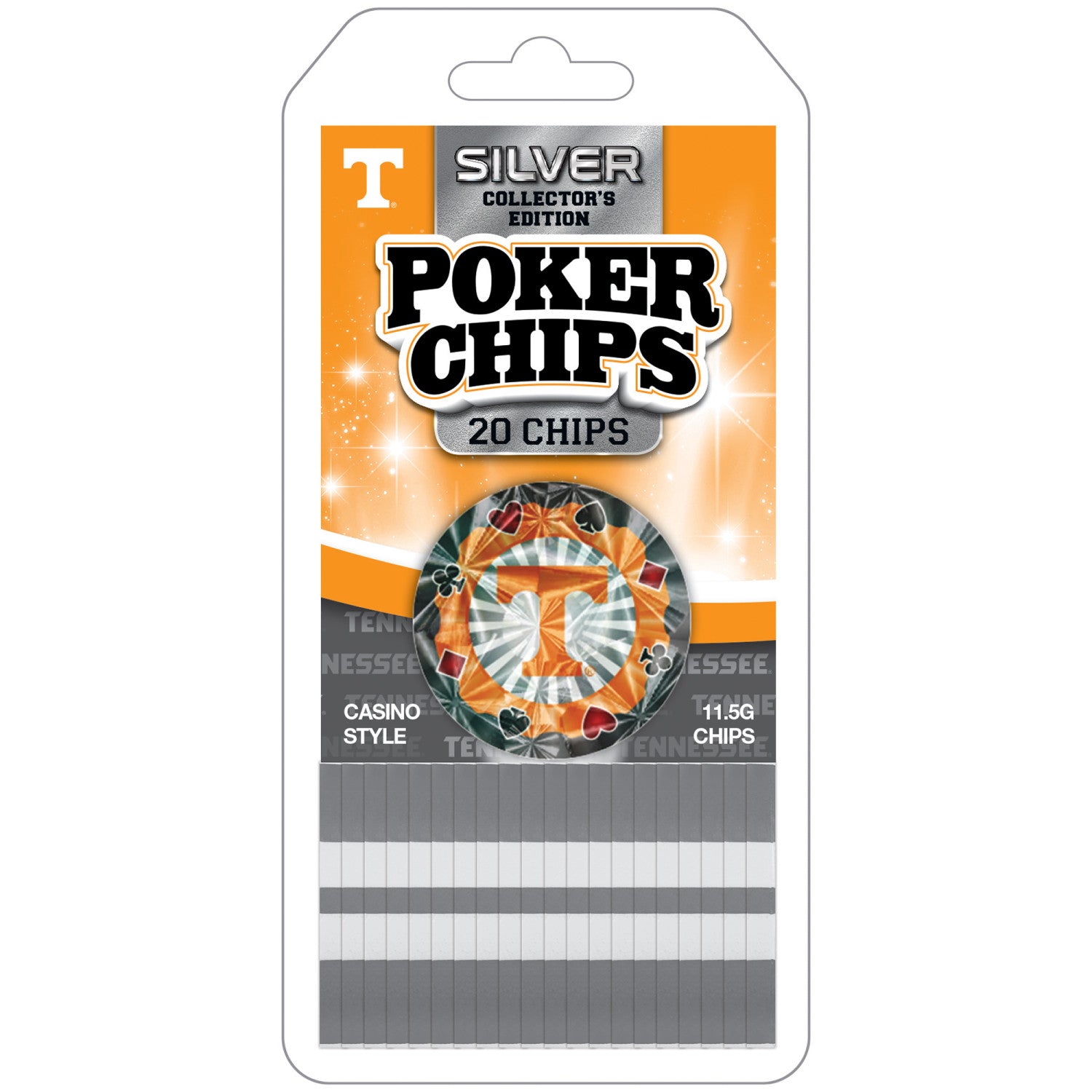 Tennessee Volunteers 20 Piece Poker Chips