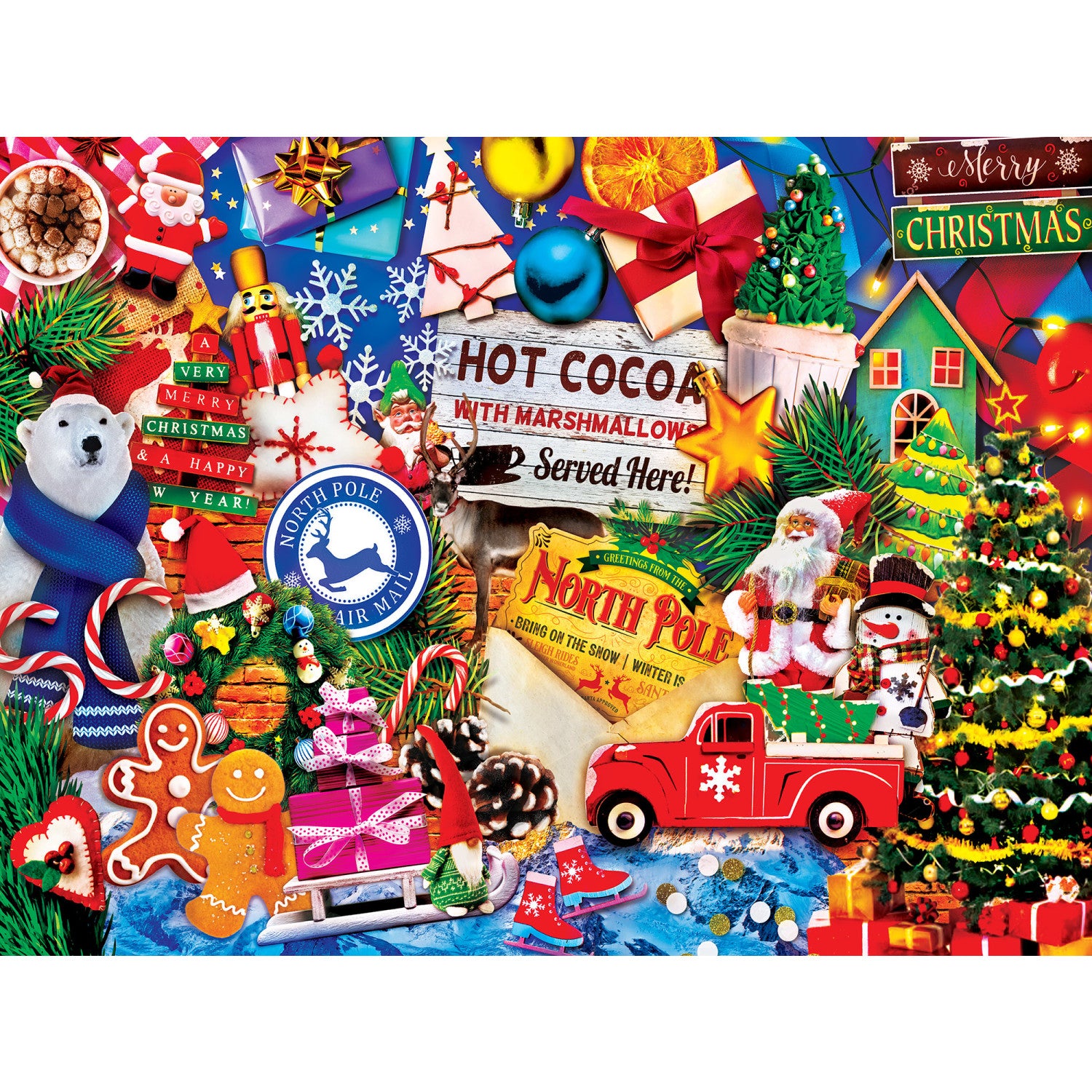 Greetings From - The North Pole 550 Piece Holiday Puzzle