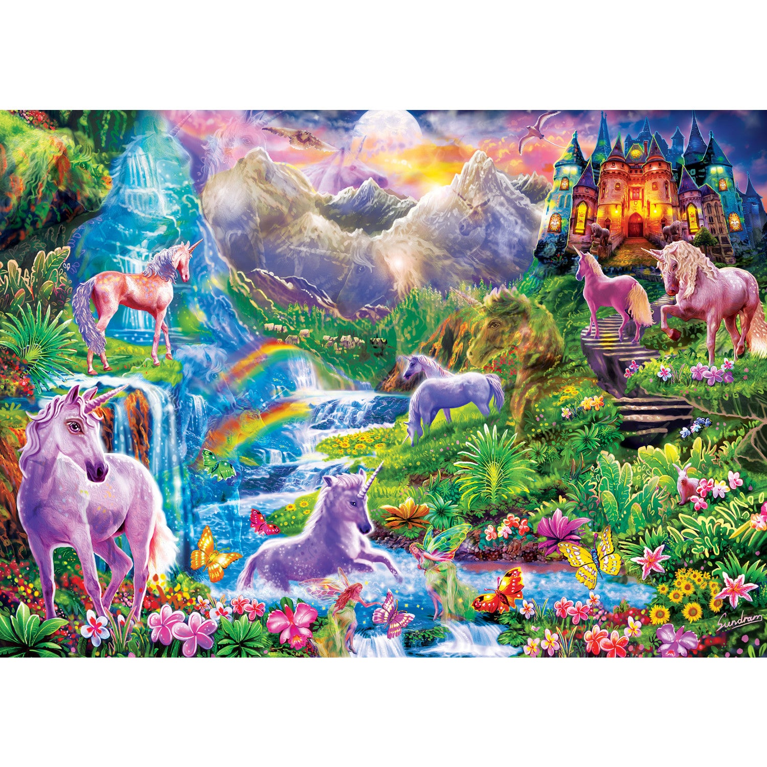 Hidden Images - Unicorns Retreat 500 Piece Puzzle