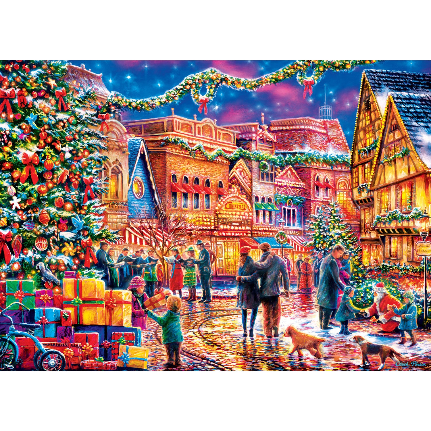 Christmas - Village Square 1000 Piece Puzzle