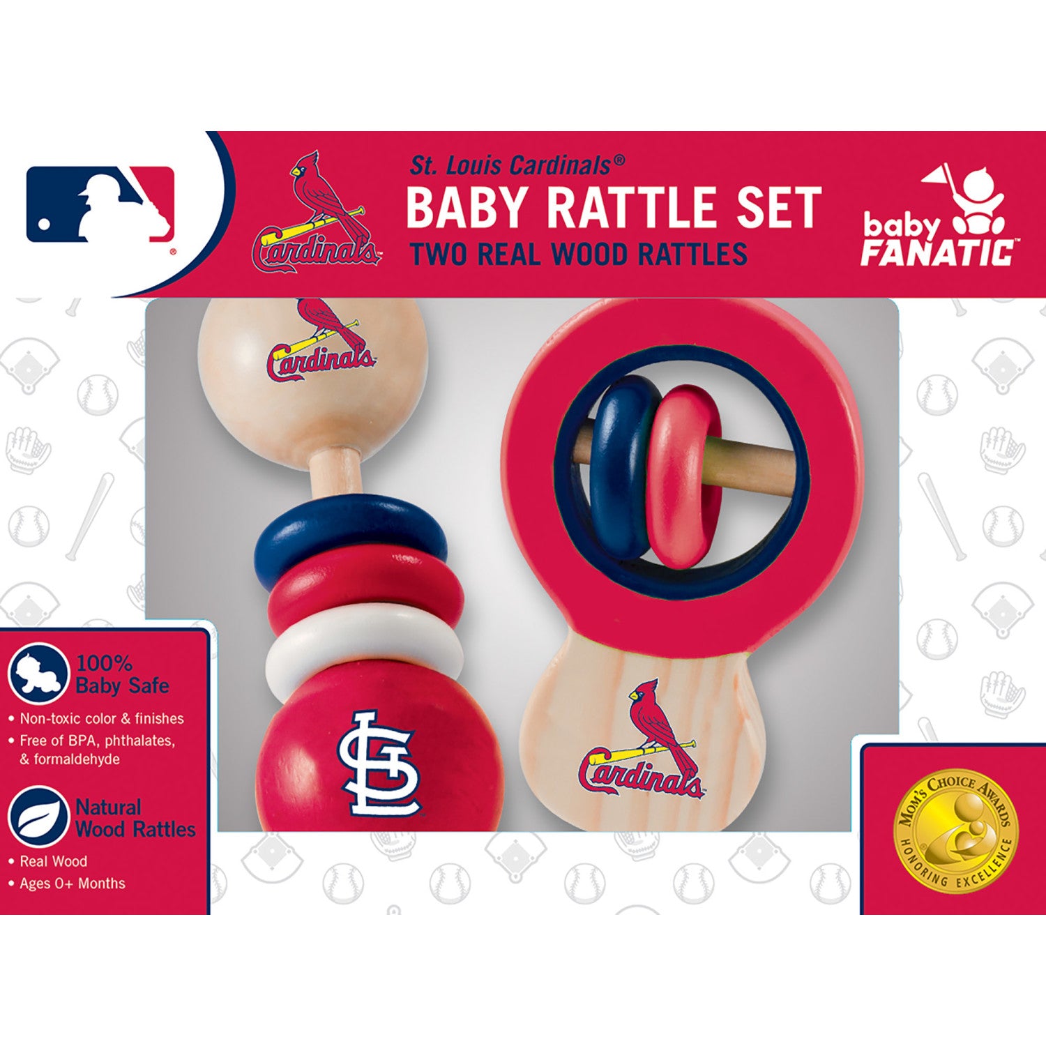 St. Louis Cardinals MLB Wood Rattle 2-Pack